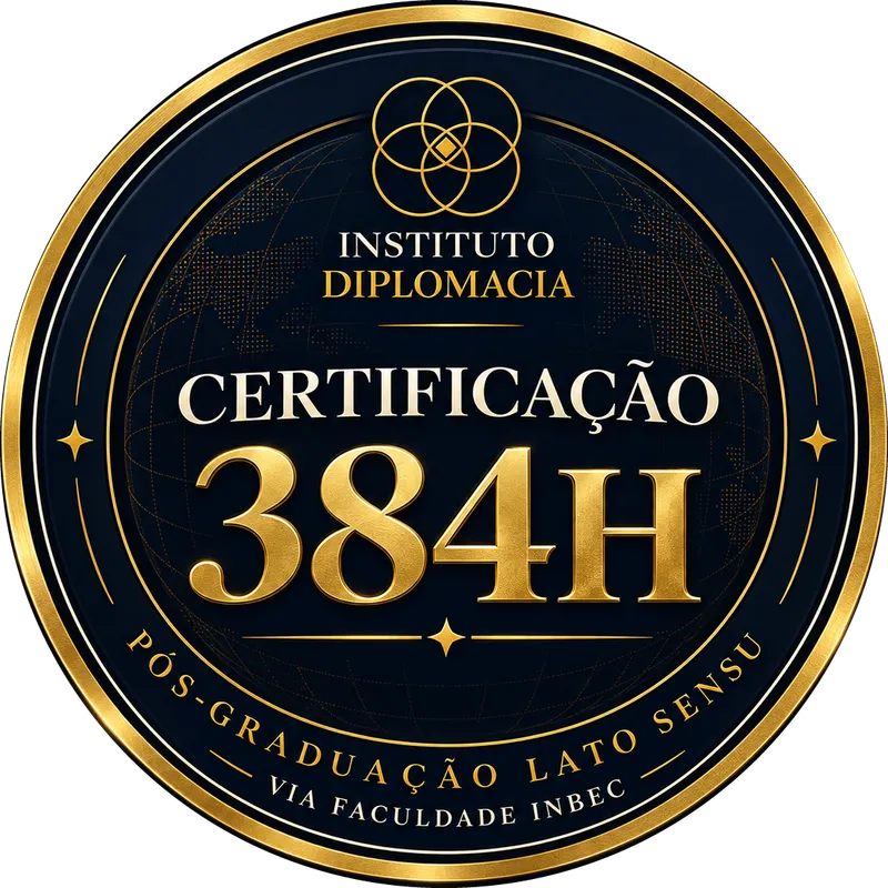 Selo: Certificação 384h, pós-graduação Lato Sensu via Faculdade INBEC.